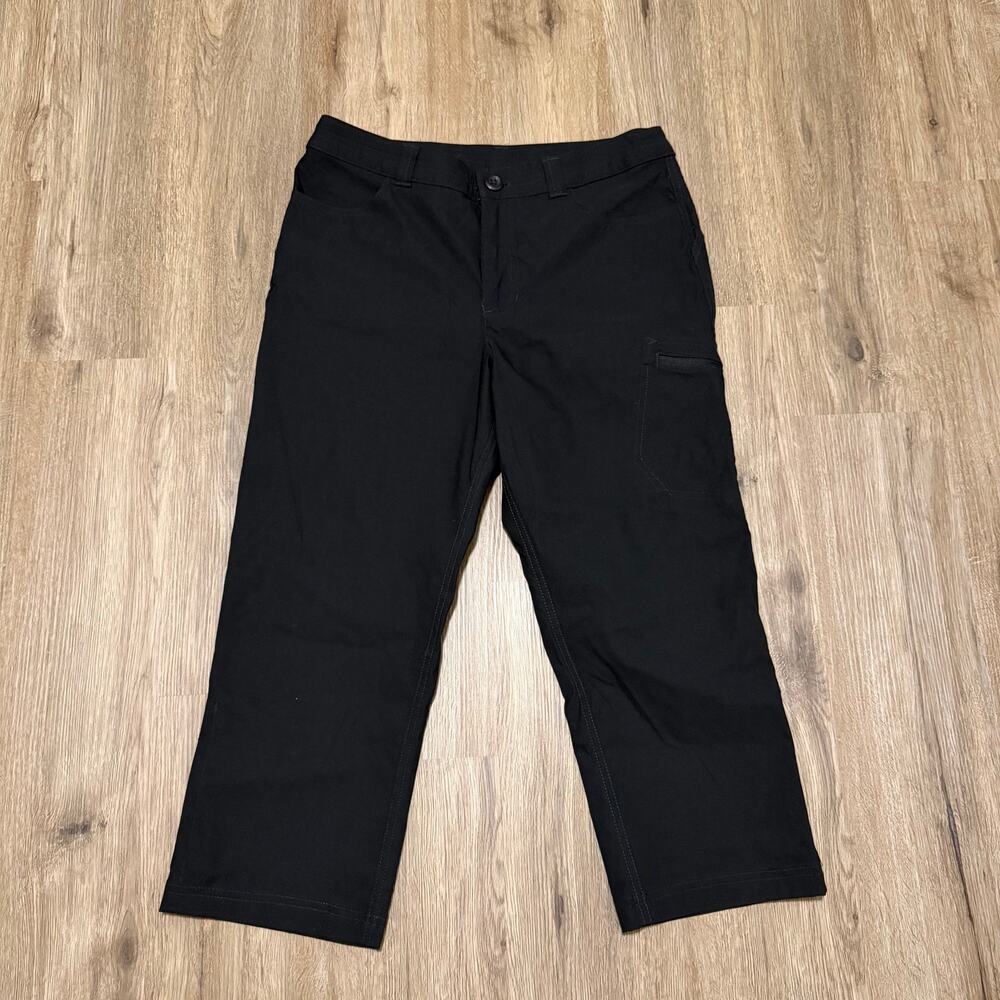 Eddie Bauer Women’s Rainier Capri Pants Black Cropped Outdoor Hiking Active